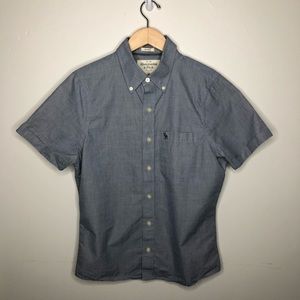 Abercrombie & Fitch Blue Muscle Fit Button Up